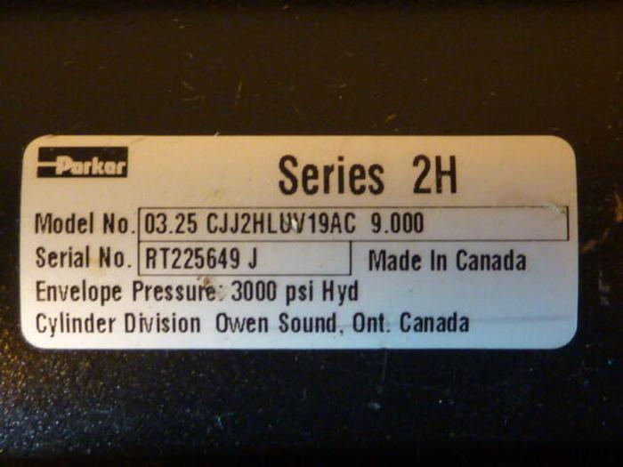 Used PARKER Cylinder 03.25 CJJ2HLUV19AC 9.000 #32362
