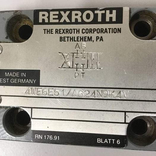 Used REXROTH Valve 4WE6E51AG24N9K4V #90383