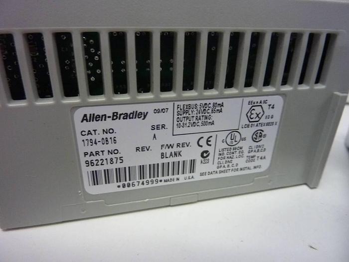 Used ALLEN BRADLEY I/O Module 1794-OB16 SER A #49463
