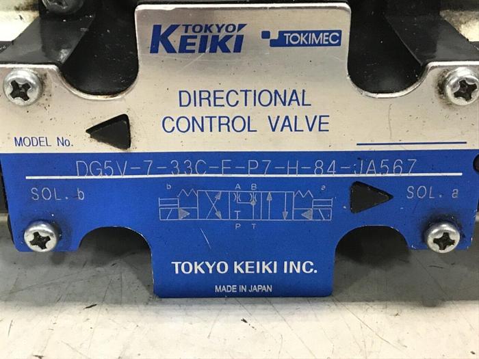 Used TOKIMEC Directional Solenoid Valves DG5V-7-33C-E-P7-H-84-JA567 #136556