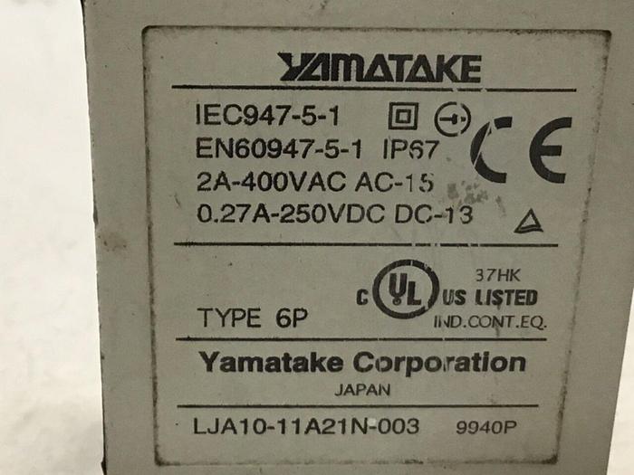 Used YAMATAKE Limit Switch LJA10-11A21N-003 #121727