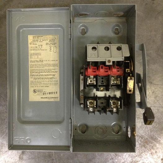 Used SQUARE D Safety Switch D222N #68179
