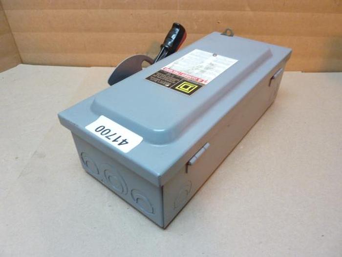 Used SQUARE D 30 Amp Safety Disconnect Switch H361 E1 Used