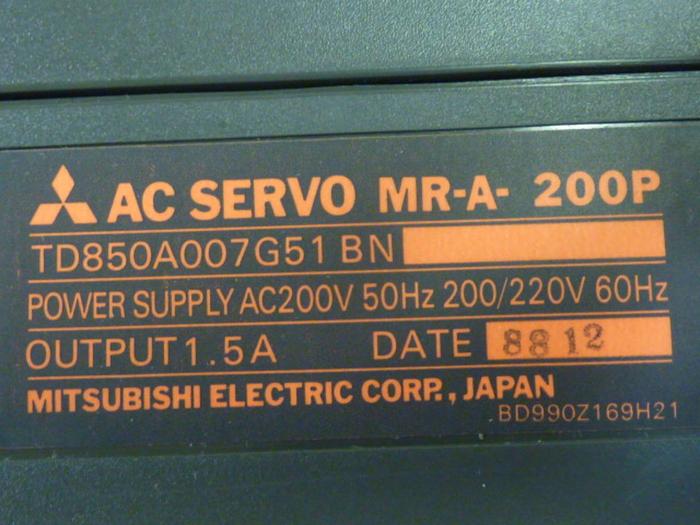 Used MITSUBISHI Control TD850A007G51 BN Used