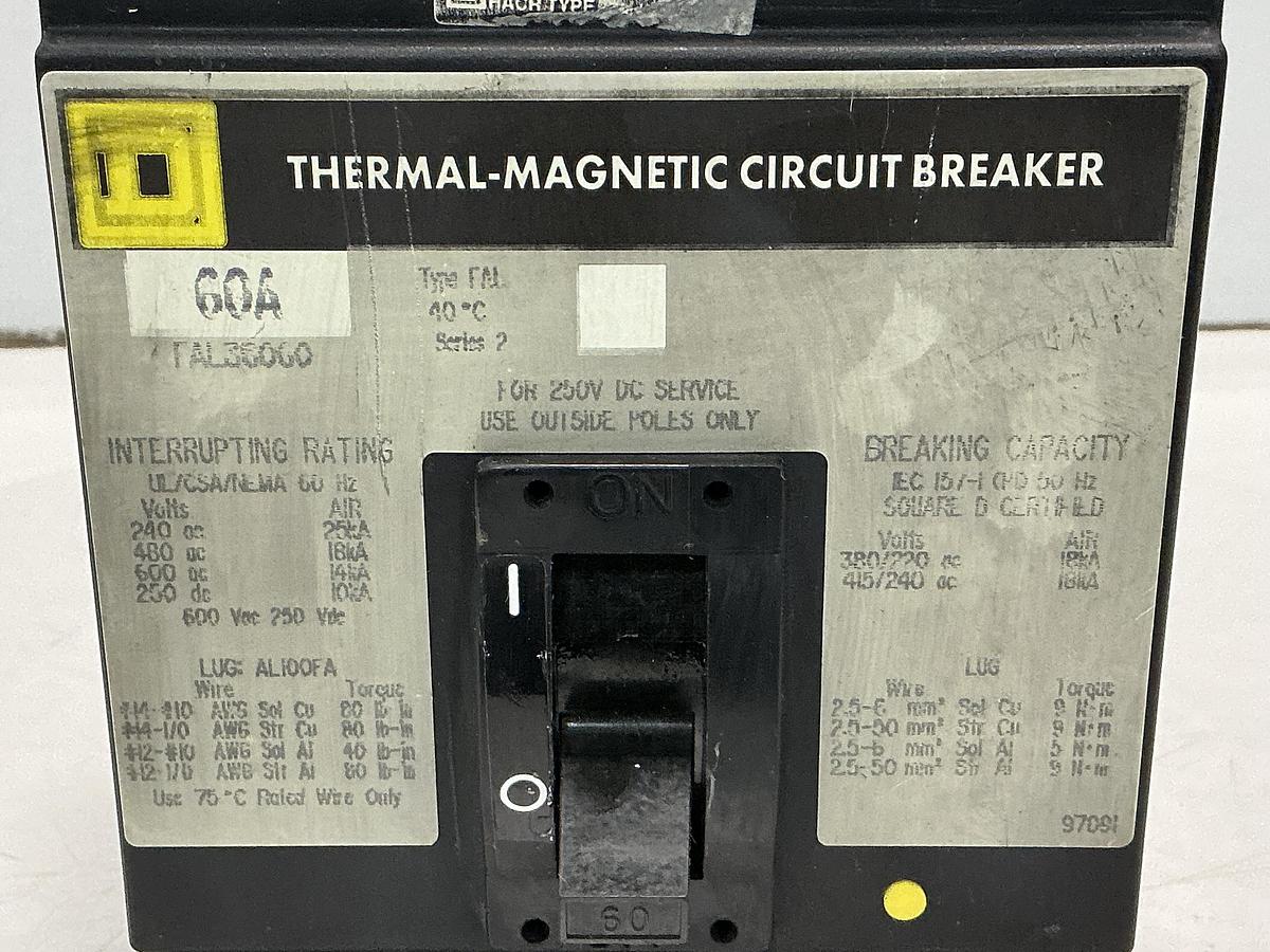 Used SQUARE D TAL36060