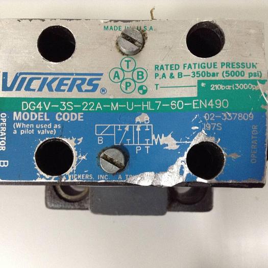 Used VICKERS Valve CVCS25D3S210S32A99AP110Z108 #89960