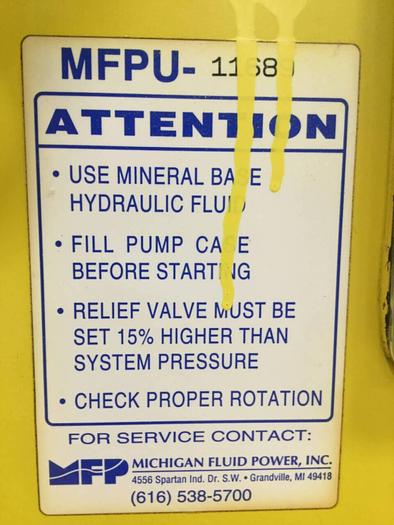 Used MICHIGAN FLUID POWER Hydraulic Power Pack MFPU-11689 Used