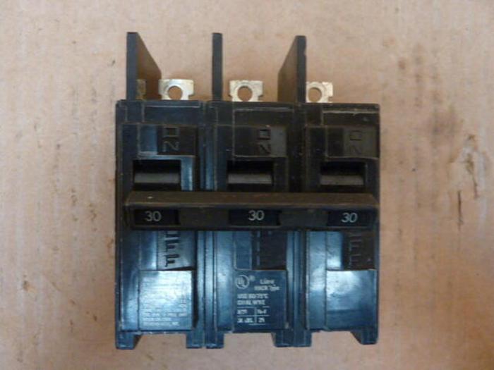 Used GOULD 30 Amp Circuit Breaker BQ3B030 #27031