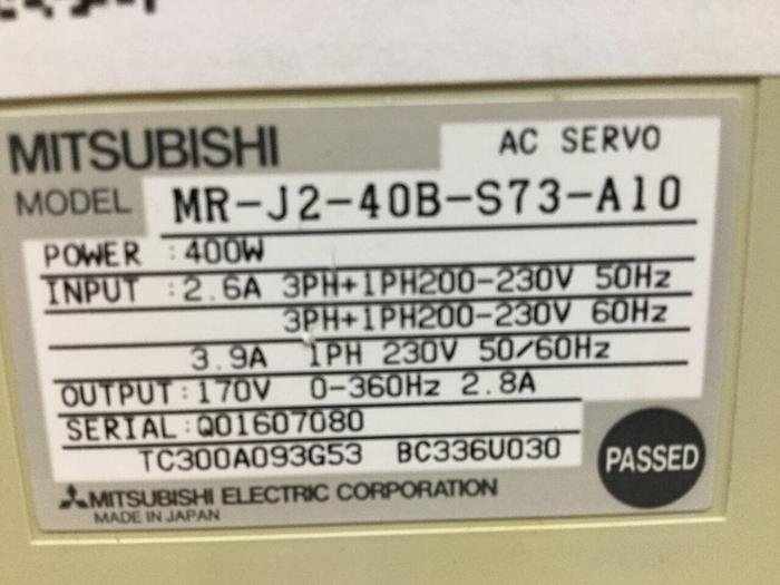 Used MITSUBISHI AC Servo Drive MR-J2-40B-S73-A10 #100781