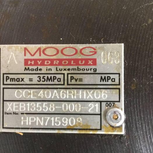 Used MOOG Valve CCE40A6RH1X06 #90734