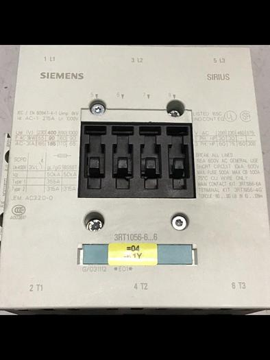 Used SIEMENS Power Contactor 3RT1056-6AF36 #122463