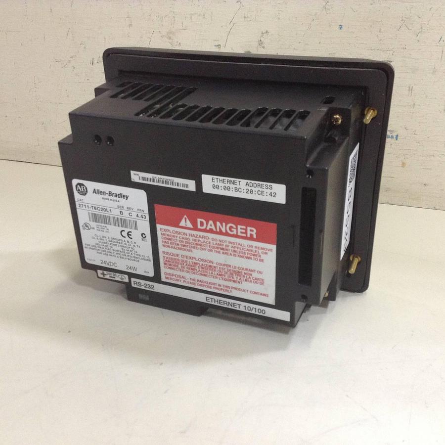Used ALLEN BRADLEY Panel View 600 2711-T6C20L1 SER B #85539