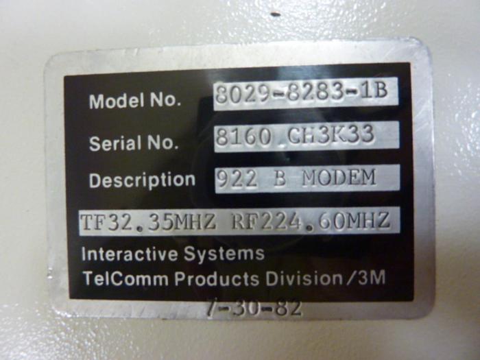 Used TELCOMM PRODUCTS Modem 8029-8283-1B #56947