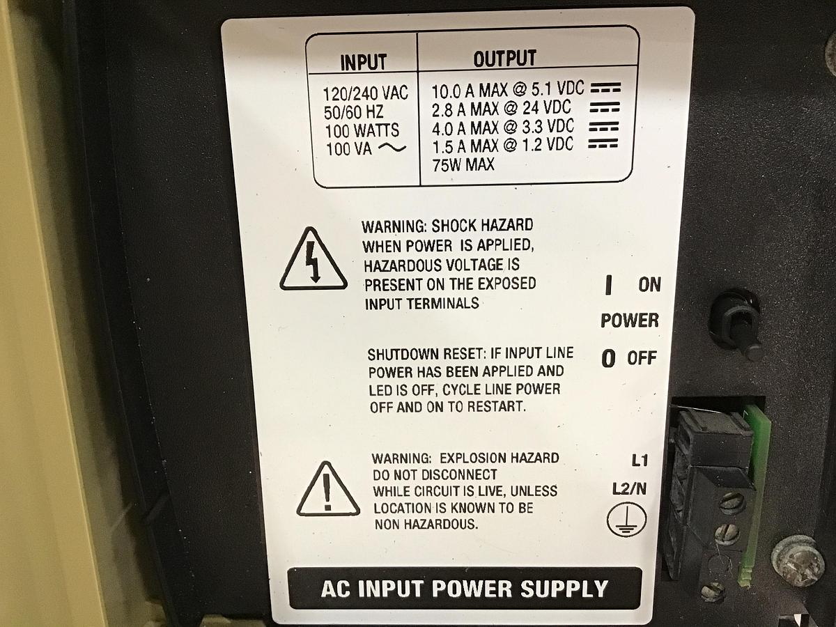 Used ALLEN BRADLEY 1756-PA72 Ser C / A7 POWER SUPPLY RACK USED #129240
