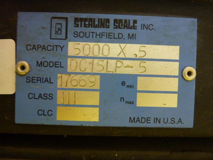 Used STERLING SCALE Platform Scale DC15LP-5 Used