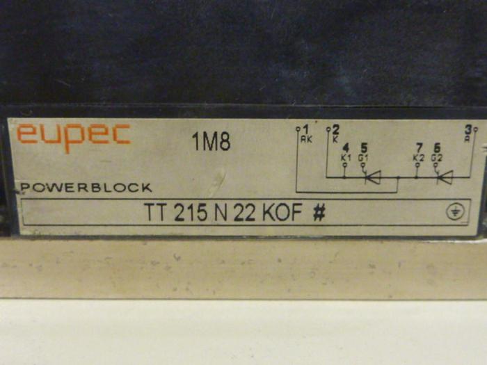 Used EUPEC Powerblock TT 215 N 22 KOF #59032