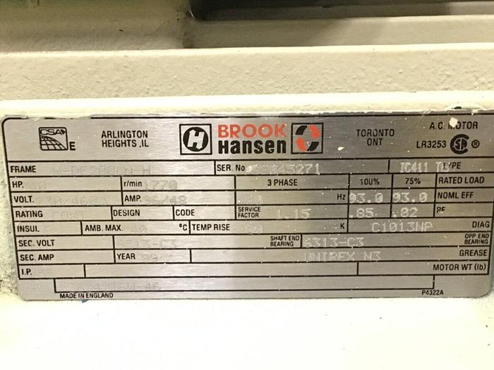 Used BROOK CROMPTON 40 HP AC Motor W-DF200LN-H Used