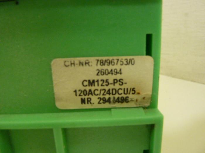 Used PHOENIX CONTACT Power Supply CM 125-PS-120AC/24DCU/5 #56193