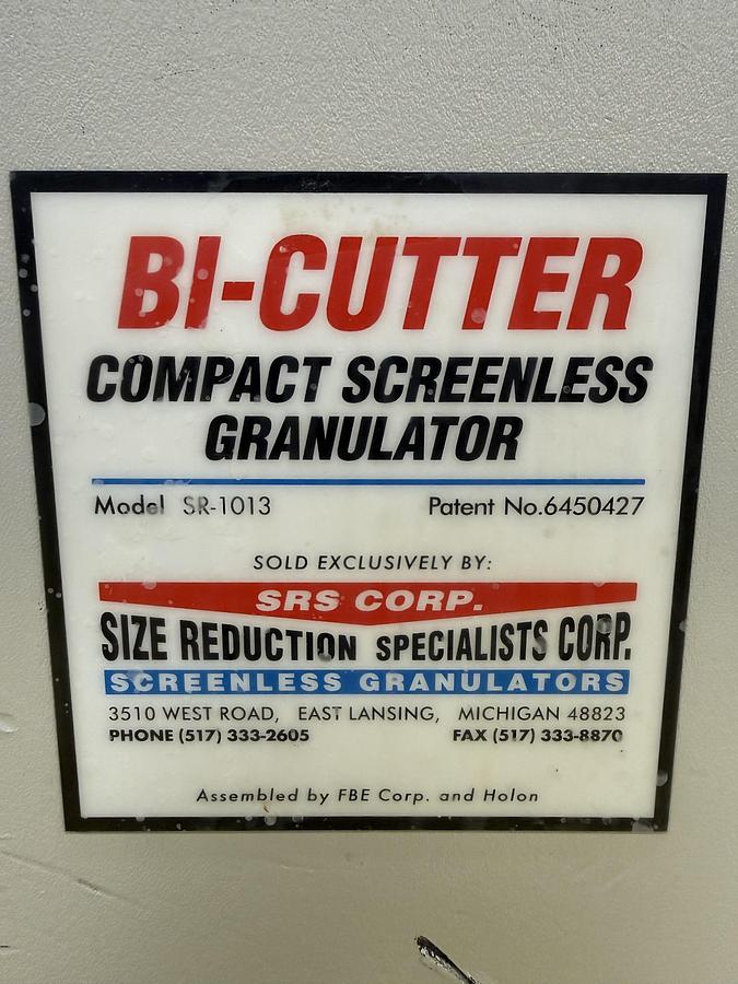 Used FBE Corp SR-1013 Screenless Grinder Granulator USED #152821  Needs to be Cleaned DIMS