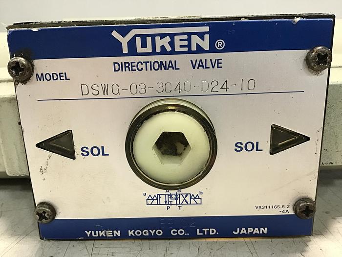 Used YUKEN DSWG-03-3C40-D24-10 Valve Used #144263