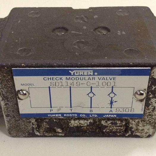 Used YUKEN Check Modular Valve SD1149-0-1001 #77769