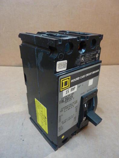 Used SQUARE D 15 Amp Circuit Breaker FAL26015 #32012