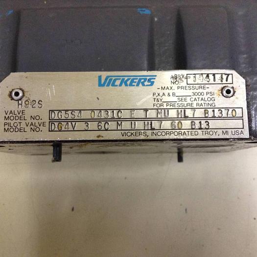 Used VICKERS Valve DG4V-3-6C-M-U-HL7-60-B13 Used