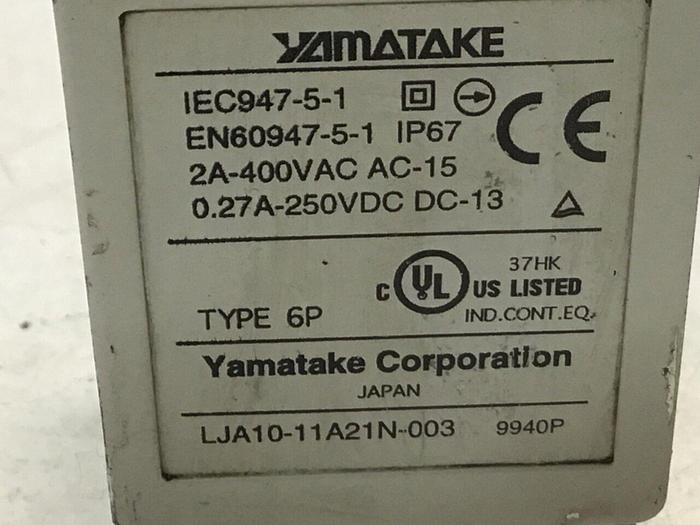 Used YAMATAKE Limit Switch LJA10-11A21N-003 #121733