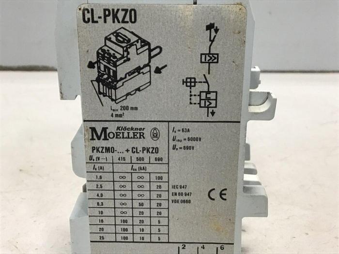 Used MOELLER Current Limiter CL-PKZ0 #128899