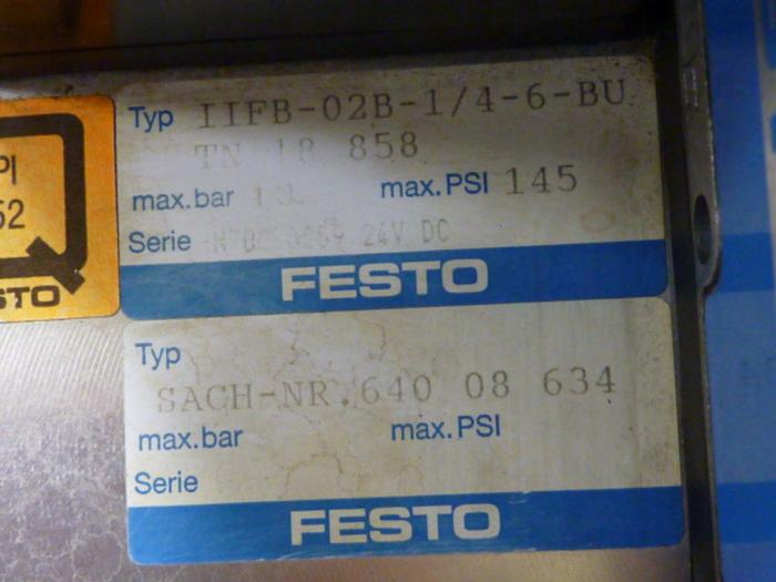 Used FESTO Control Block / Valve Terminal IFB8-02 #52802