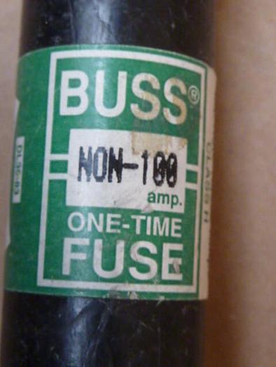 Used BUSSMANN 100 Amp Fuse NON-100 #31257
