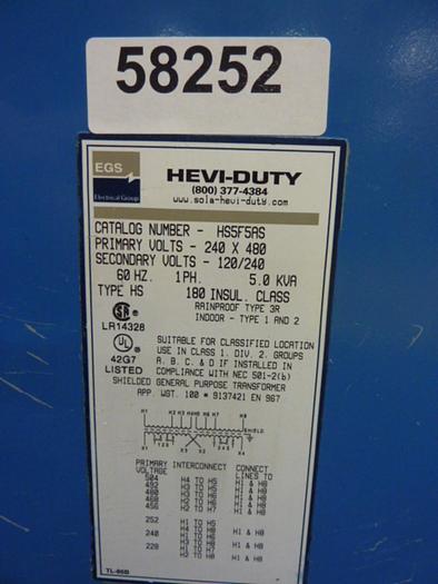 Used EGS 5 kVA Transformer HS5F5AS #58252