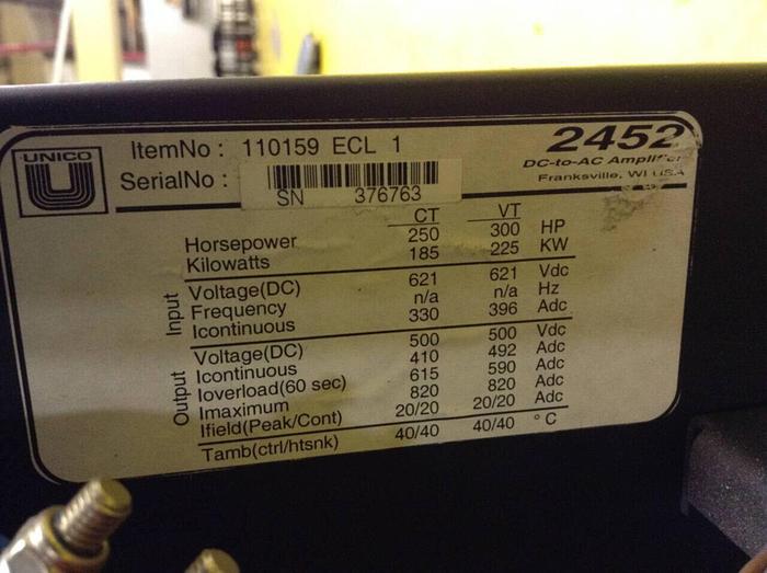 Used UNICO AC Modular Inverter / Converter 110285 ECL 2 Used