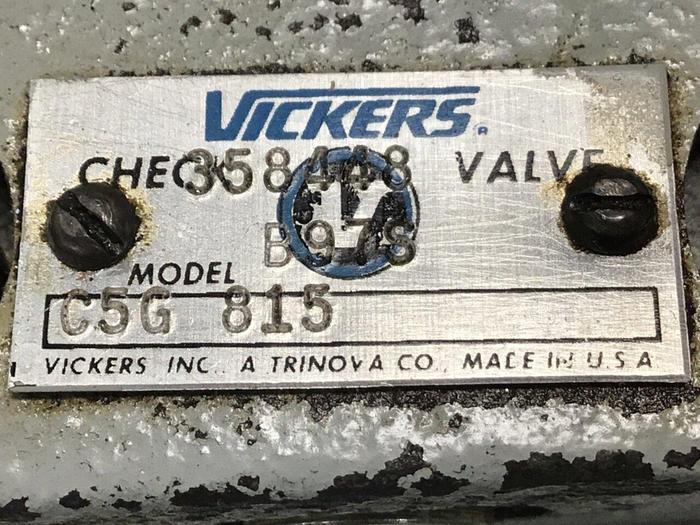 Used VICKERS Check Valve C5G 815 Used