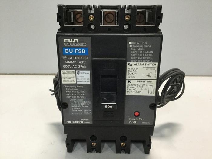 Used FUJI ELECTRIC 50 Amp Circuit Breaker BU-FSB3050 #108830