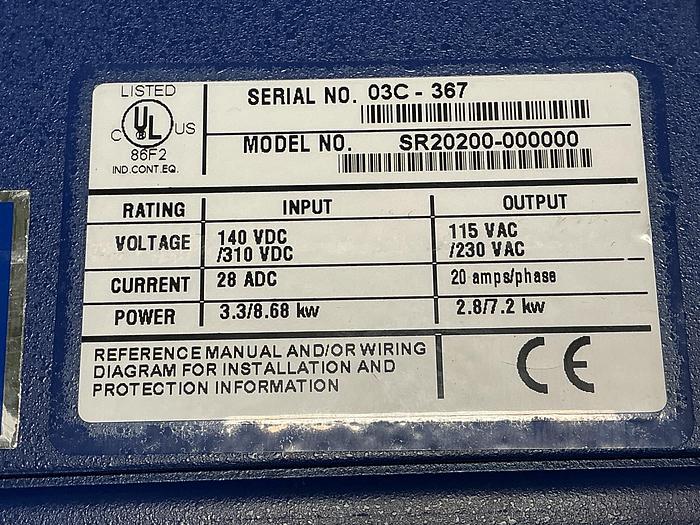 Used KOLLMORGEN SR20200-000000