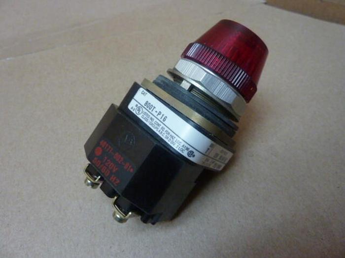 Used ALLEN BRADLEY Pilot Light 800T-P16-RED #30404