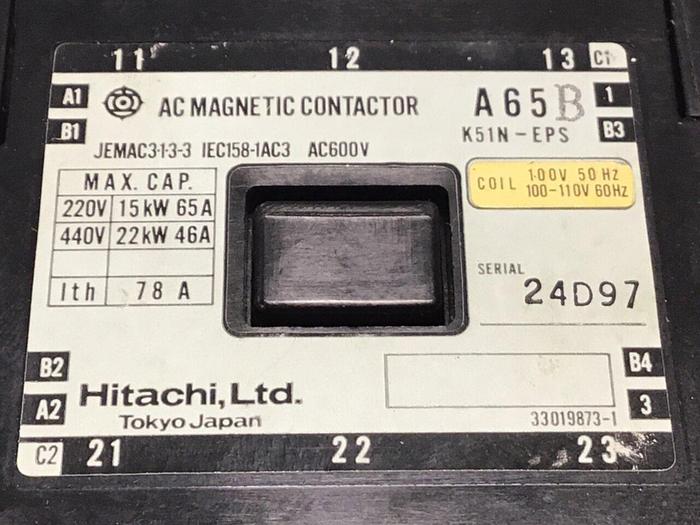 Used HITACHI AC Magnetic Contactor K51N-EPS #126667