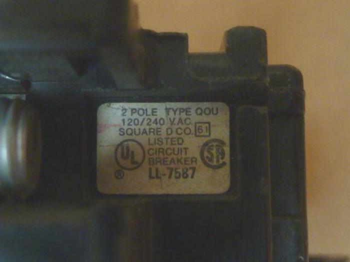 Used SQUARE D 10 Amp Circuit Breaker QOU210 #31348