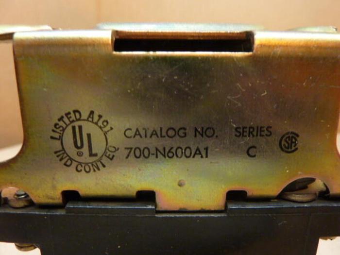Used ALLEN BRADLEY AC Relay 700-N600A1 SER C #35931