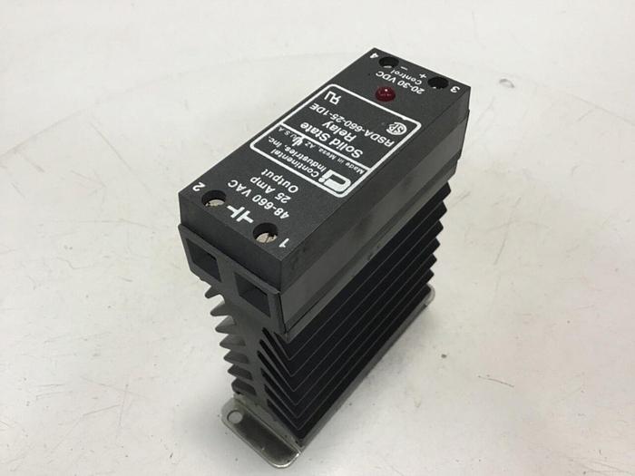 Used CONTINENTAL INDUSTRIES Solid State Relay RSDA-660-25-1DE #134779