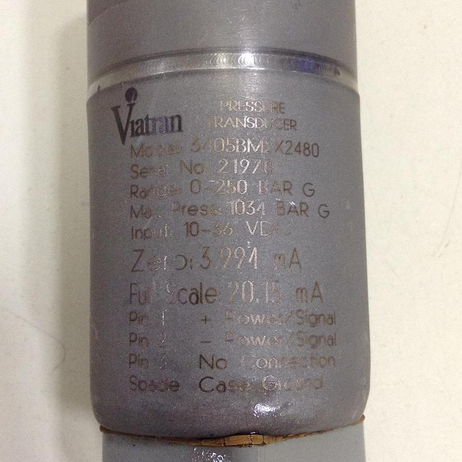 Used VIATRAN Pressure Transducer 3405BM2X2480 #82204