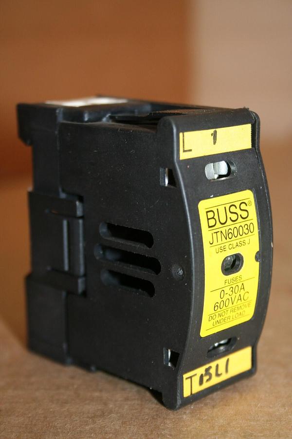 Used BUSSMANN 30 Amp Fuse Holder JTN60030 Used
