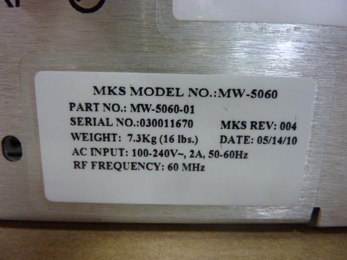MKS INSTRUMENTS Network Controller MW-5060 #49209
