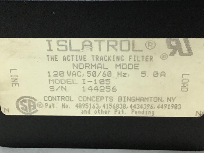 Used ISLATROL Active Tracking Filter I-105 #123507