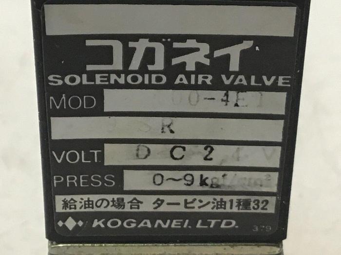 Used KOGANEI Air Valve 100-4E1-39-SR #124302