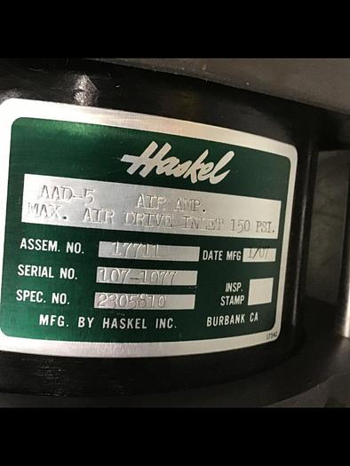 Used HASKEL Air Pressure Amplifier AAD-5 #139631
