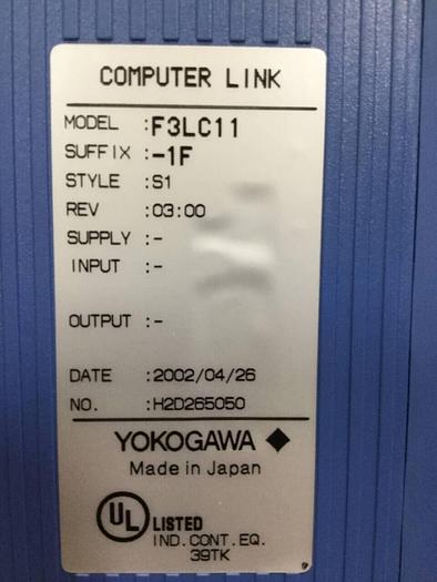 Used YOKOGAWA Computer Link Module F3LC11-1F #98772