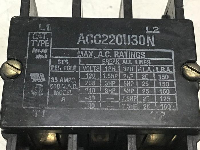 Used ARROW HART Contactor ACC220U30N #117250