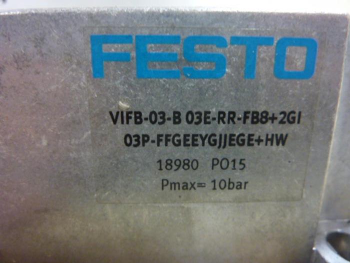 Used FESTO Control Block w/ Valves IFB8-03 #52796